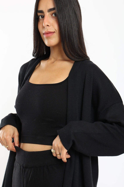 كارديجان طويل محبوك