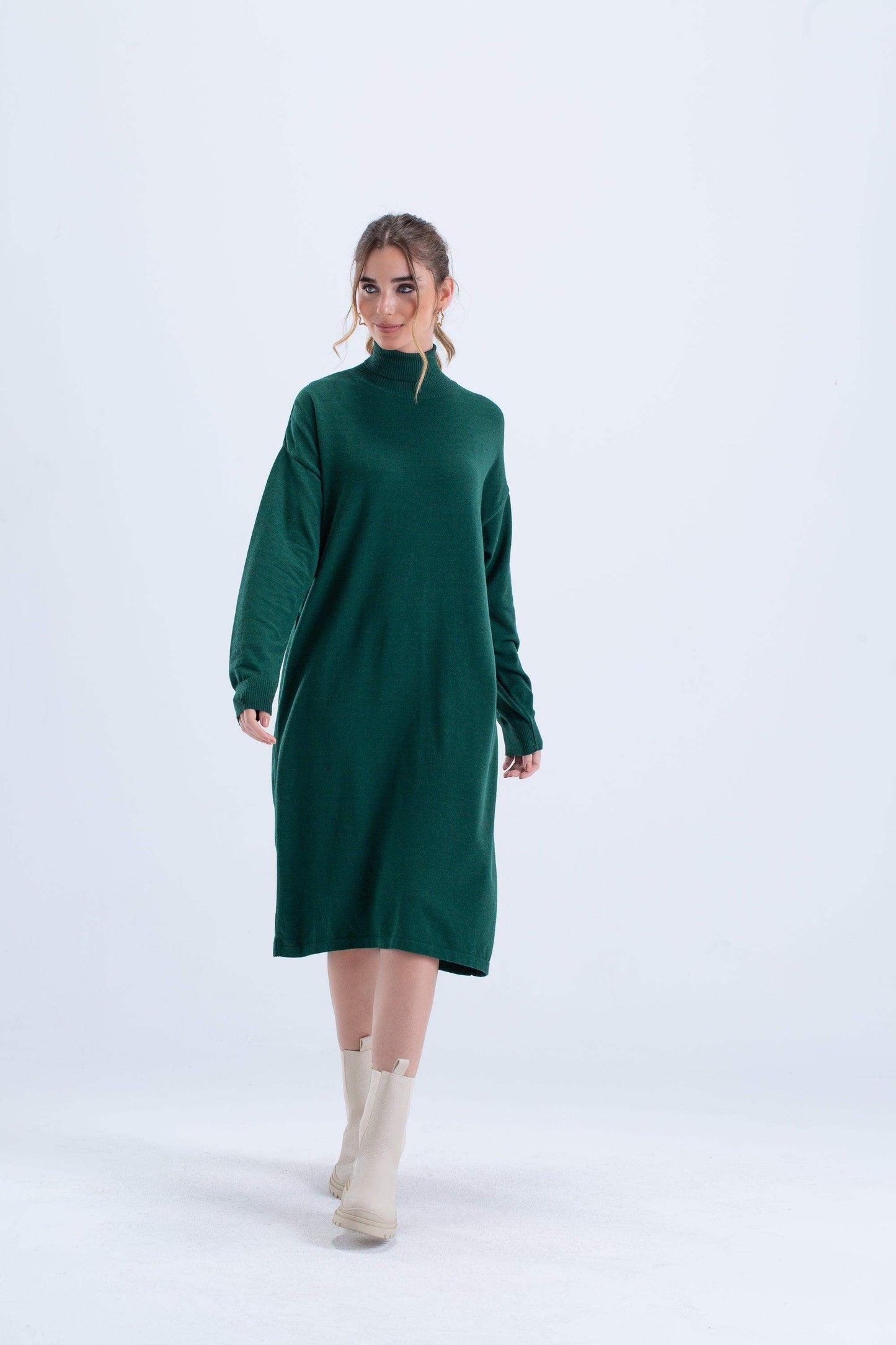 Carina Knitted Turtle Neck Dress