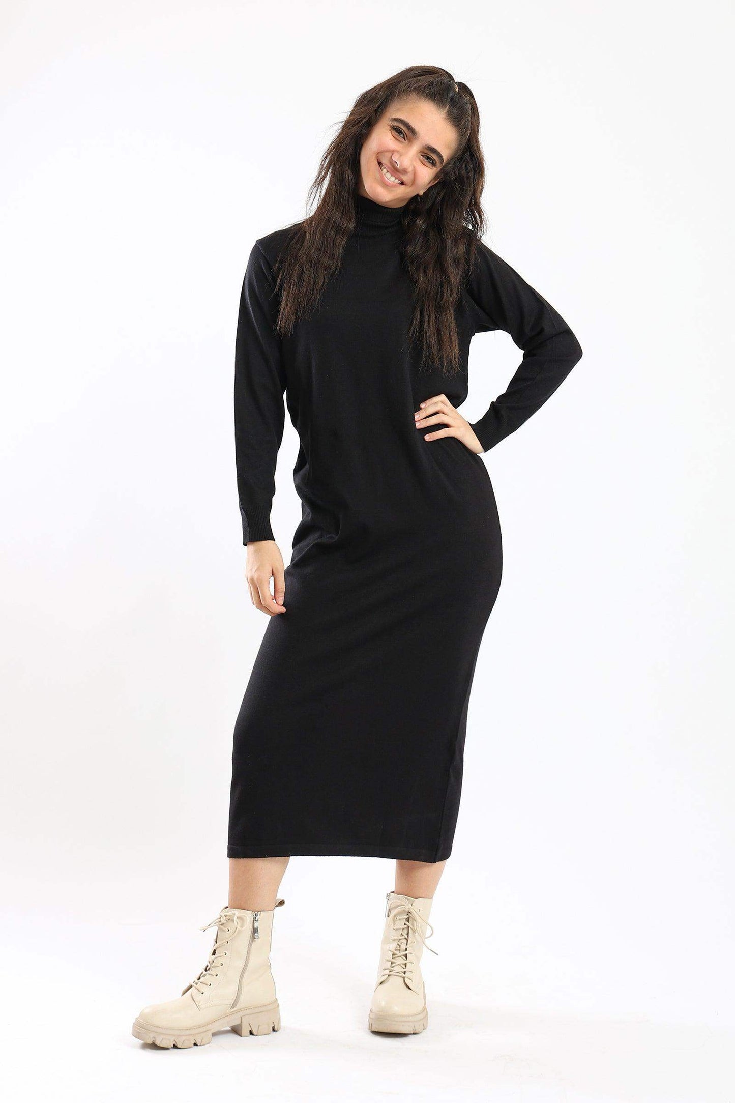 Carina Knitted Turtle Neck Dress