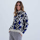 Carina Leopard Print Knitted Pullover