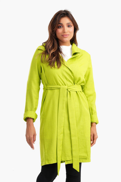 سترة صيفية خفيفة الوزن مع حزام ربط