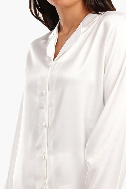 طقم بيجامة ساتان فاخر