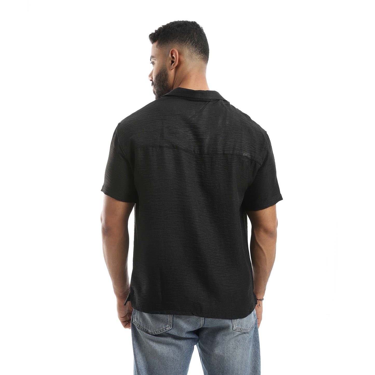 Half Sleeve Turn Down Collar Shirt