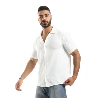 Half Sleeve Turn Down Collar Shirt