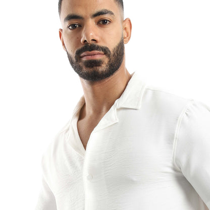 Half Sleeve Turn Down Collar Shirt