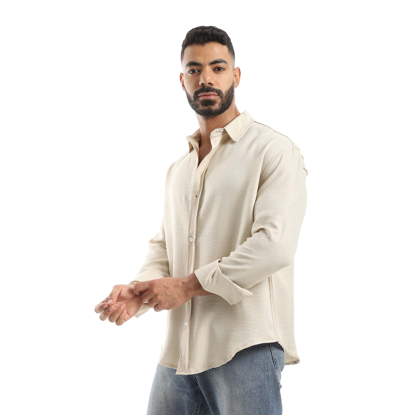 Long Sleeves Turn Down Collar Shirt