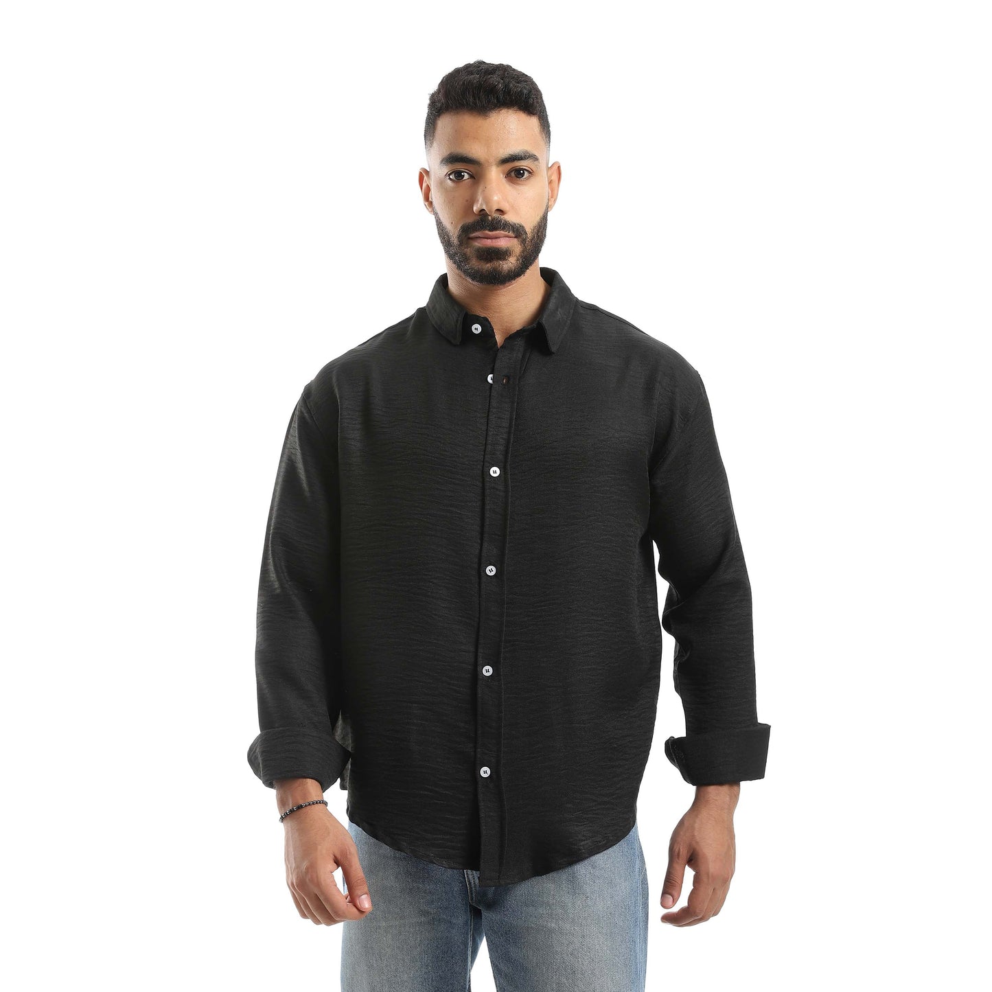 Long Sleeves Turn Down Collar Shirt
