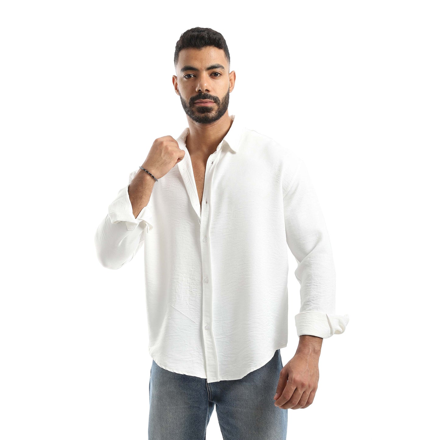 Long Sleeves Turn Down Collar Shirt