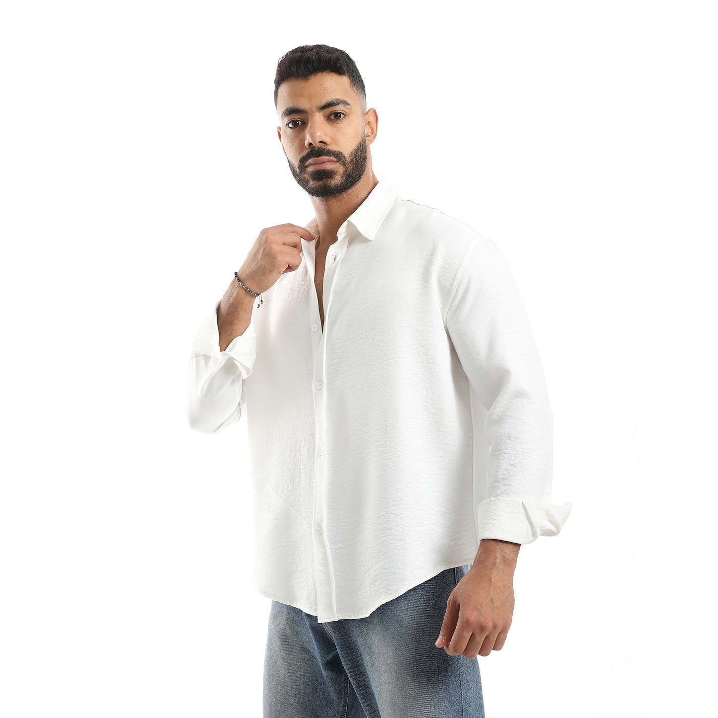 Long Sleeves Turn Down Collar Shirt