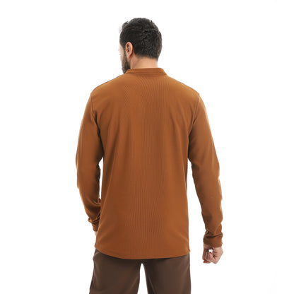 Plain Mandarin Collar Sweatshirt
