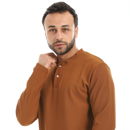 Plain Mandarin Collar Sweatshirt