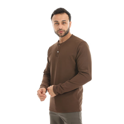 Plain Mandarin Collar Sweatshirt