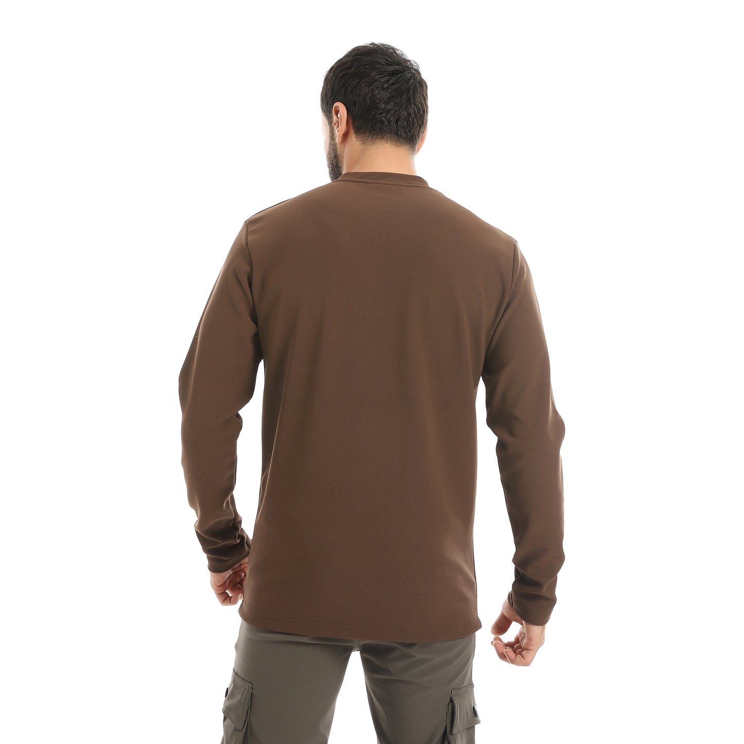 Plain Mandarin Collar Sweatshirt