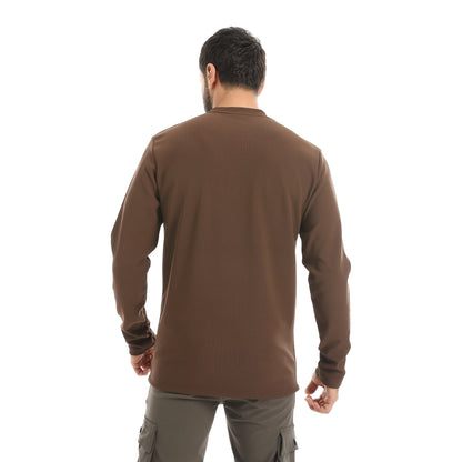 Plain Mandarin Collar Sweatshirt