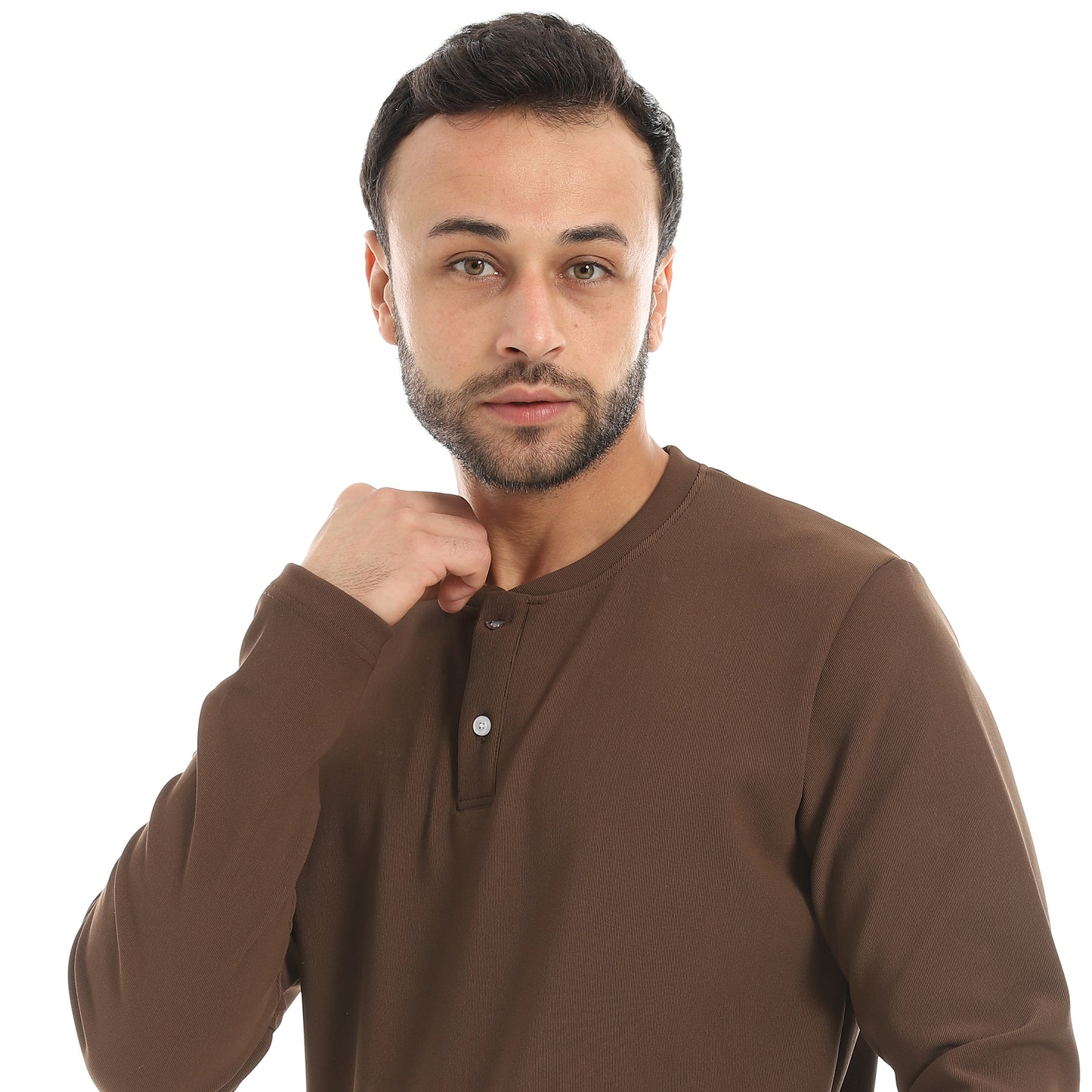 Plain Mandarin Collar Sweatshirt