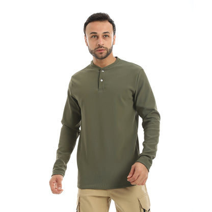 Plain Mandarin Collar Sweatshirt