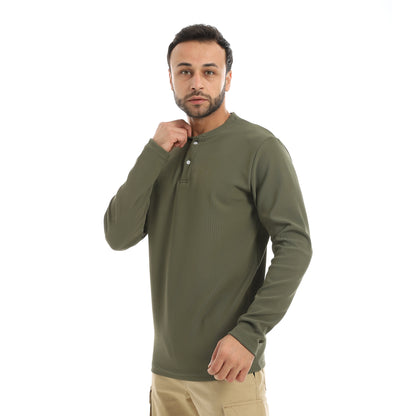 Plain Mandarin Collar Sweatshirt