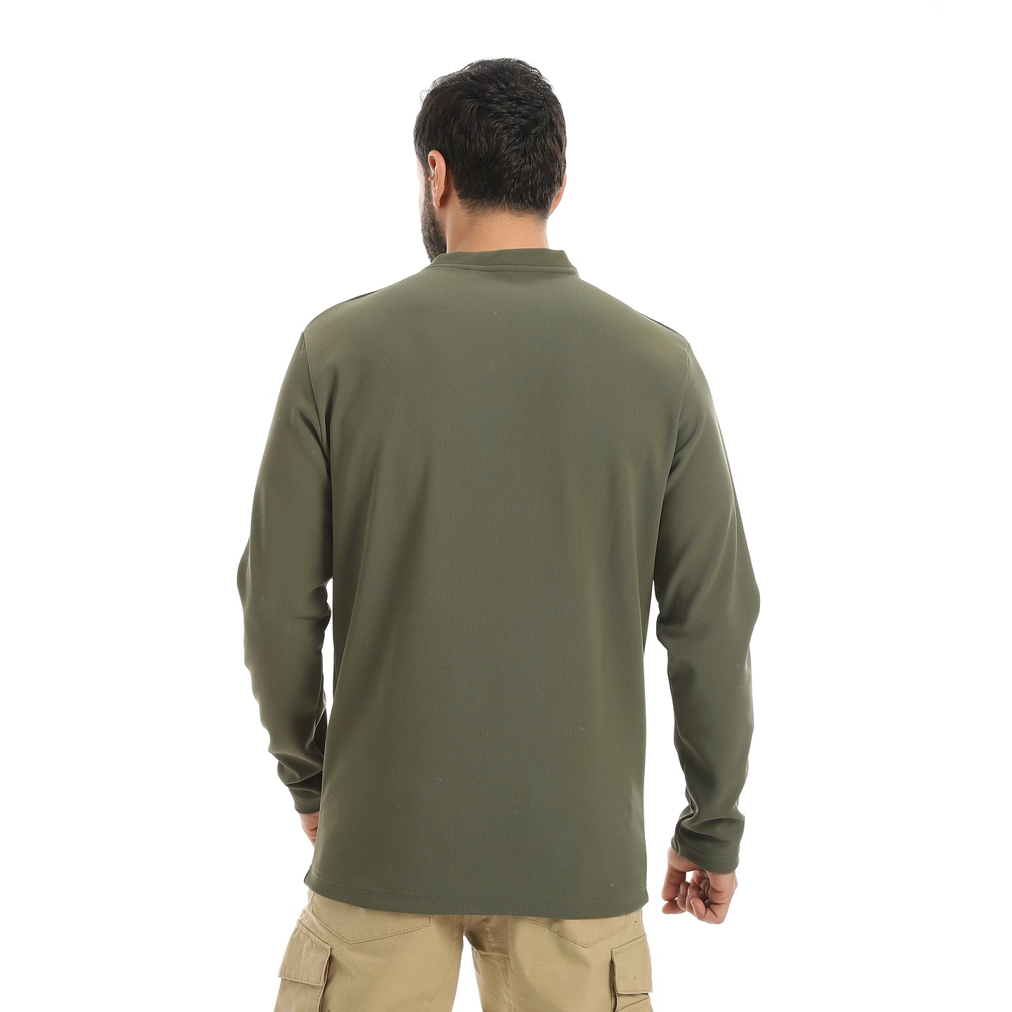 Plain Mandarin Collar Sweatshirt