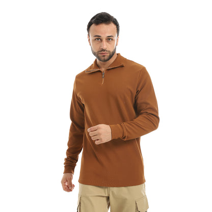 Quarter Zipper Trico Sweatshirt