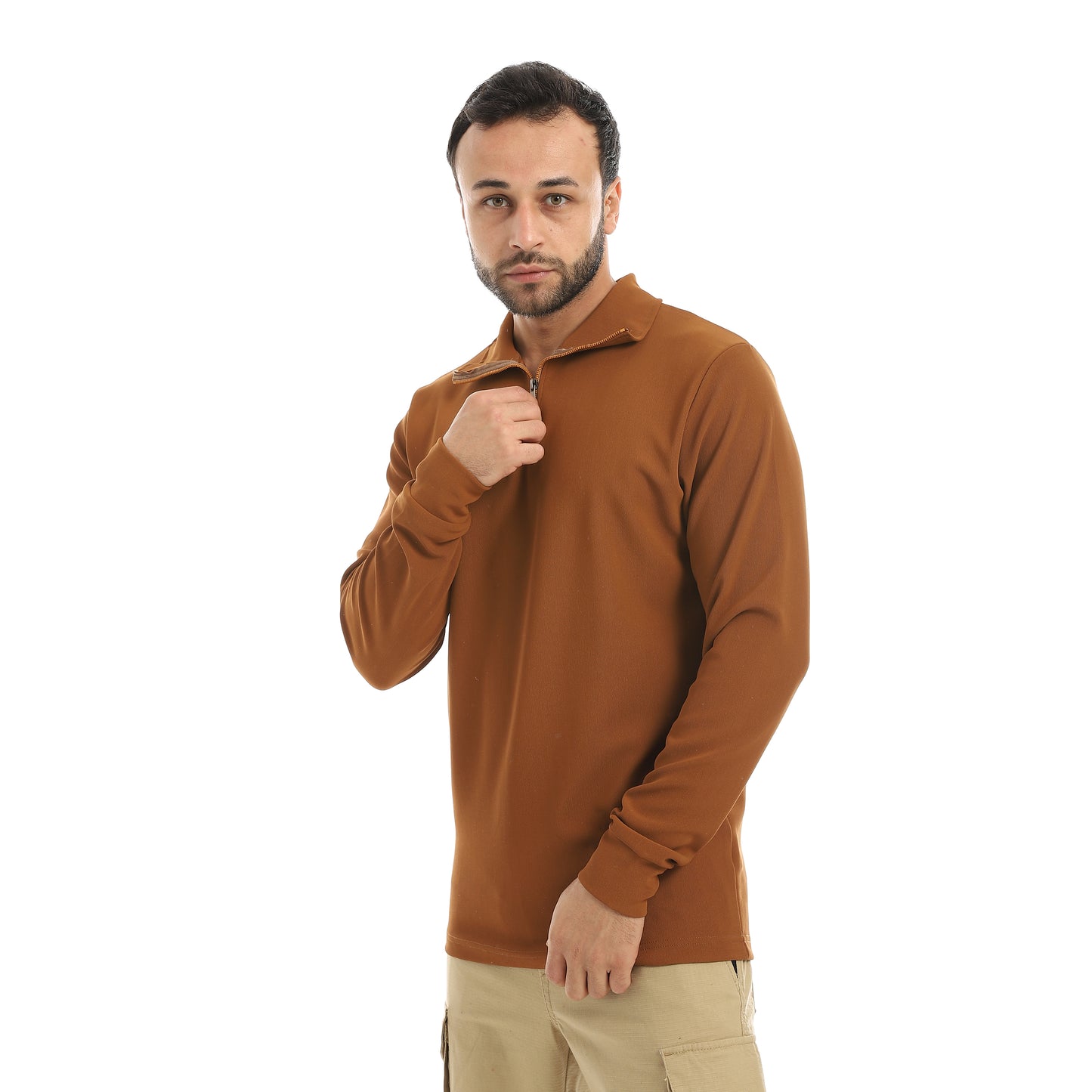 Quarter Zipper Trico Sweatshirt
