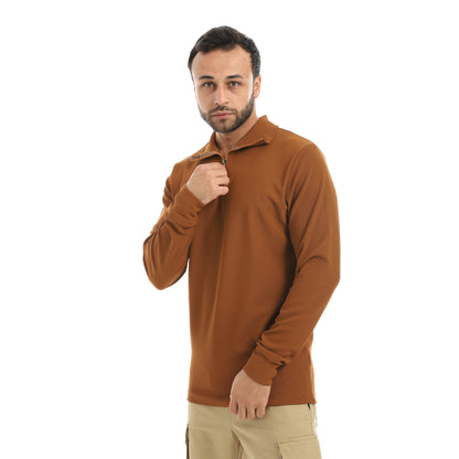 Quarter Zipper Trico Sweatshirt