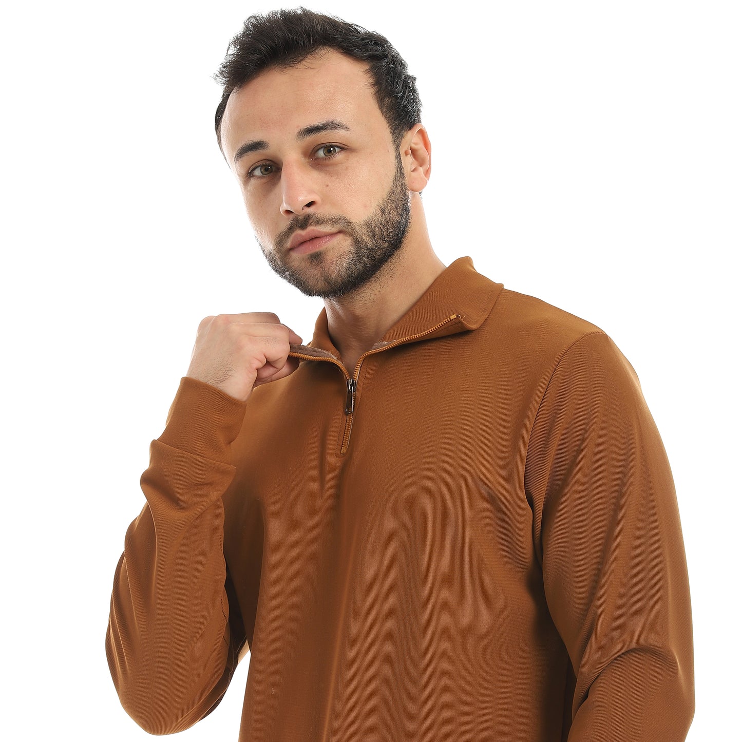 Quarter Zipper Trico Sweatshirt