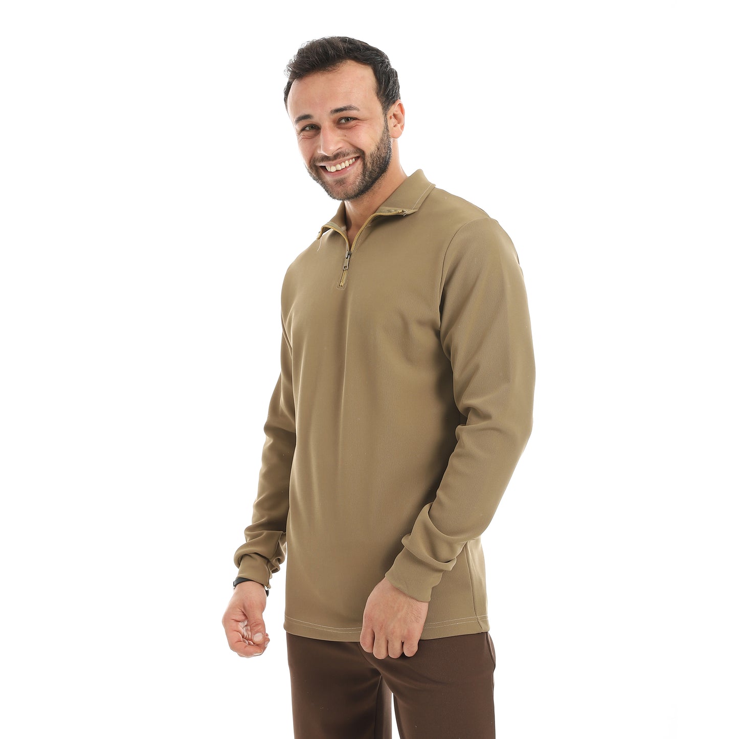 Quarter Zipper Trico Sweatshirt