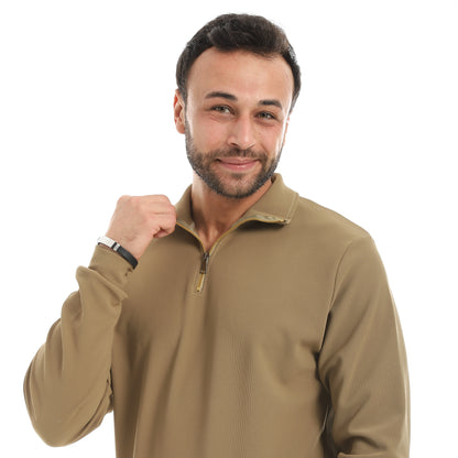 Quarter Zipper Trico Sweatshirt