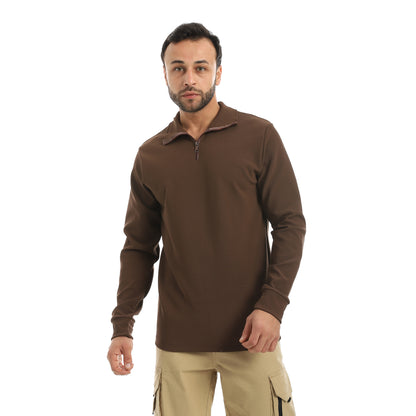 Quarter Zipper Trico Sweatshirt