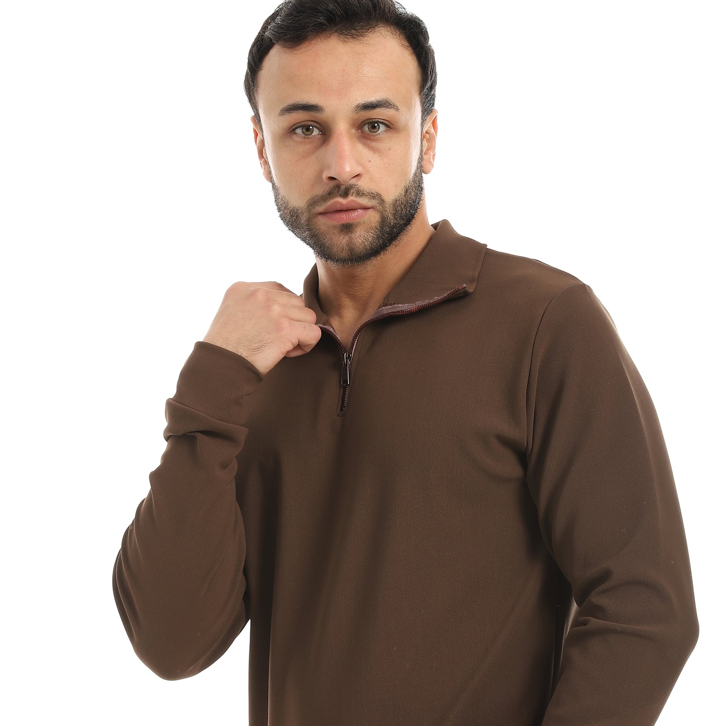 Quarter Zipper Trico Sweatshirt