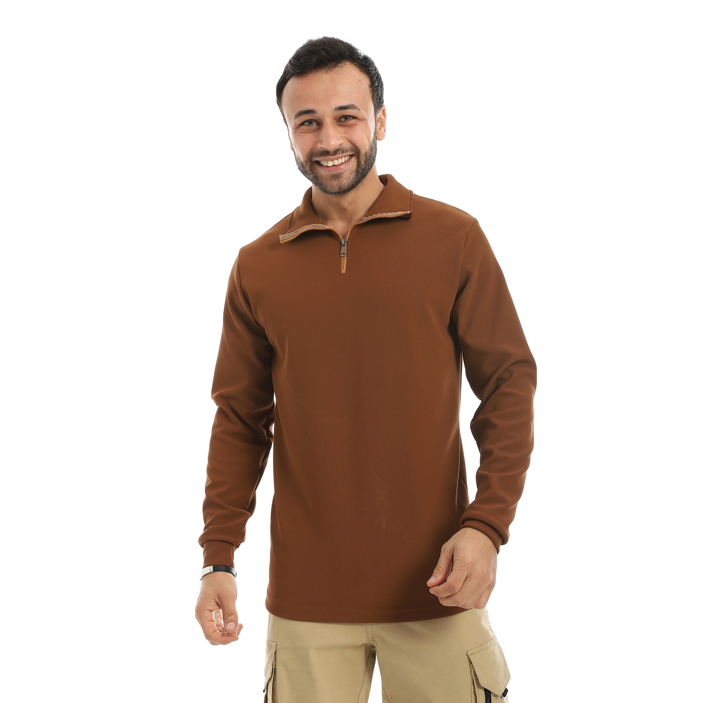 Quarter Zipper Trico Sweatshirt