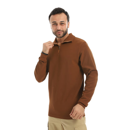 Quarter Zipper Trico Sweatshirt