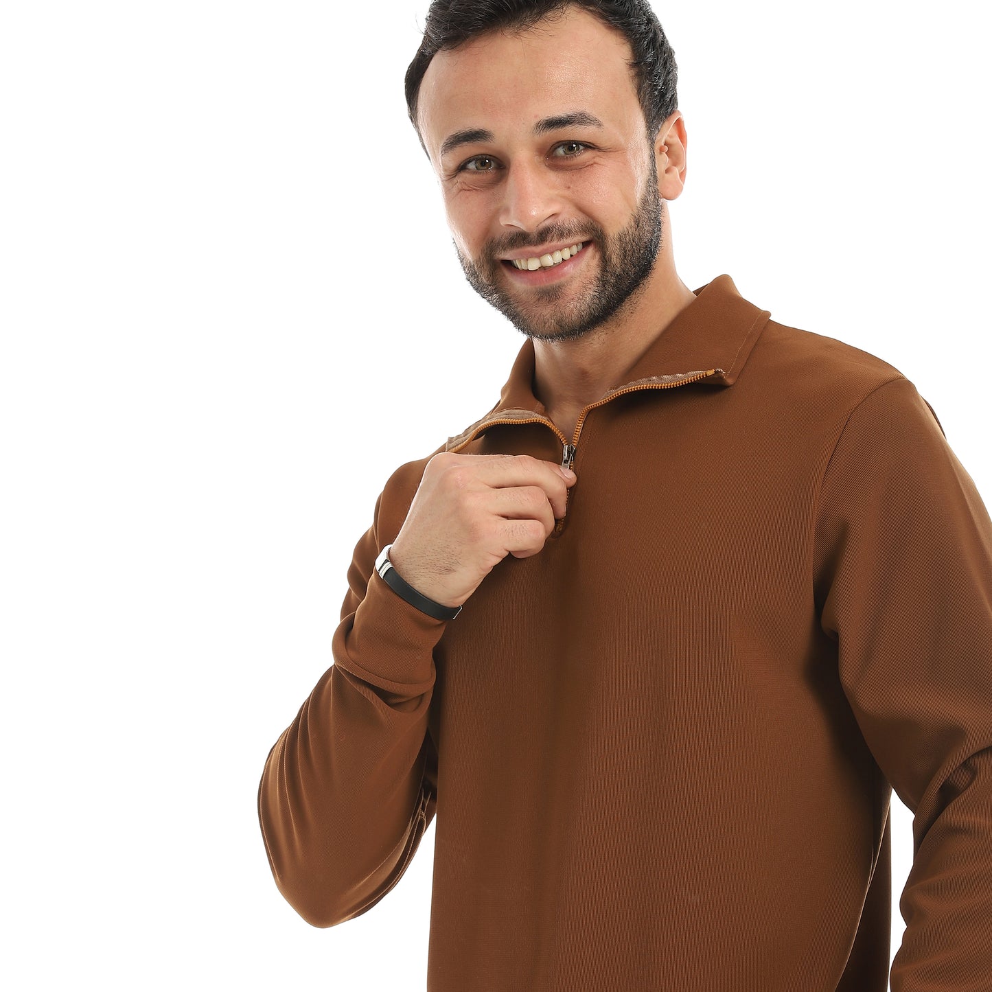 Quarter Zipper Trico Sweatshirt