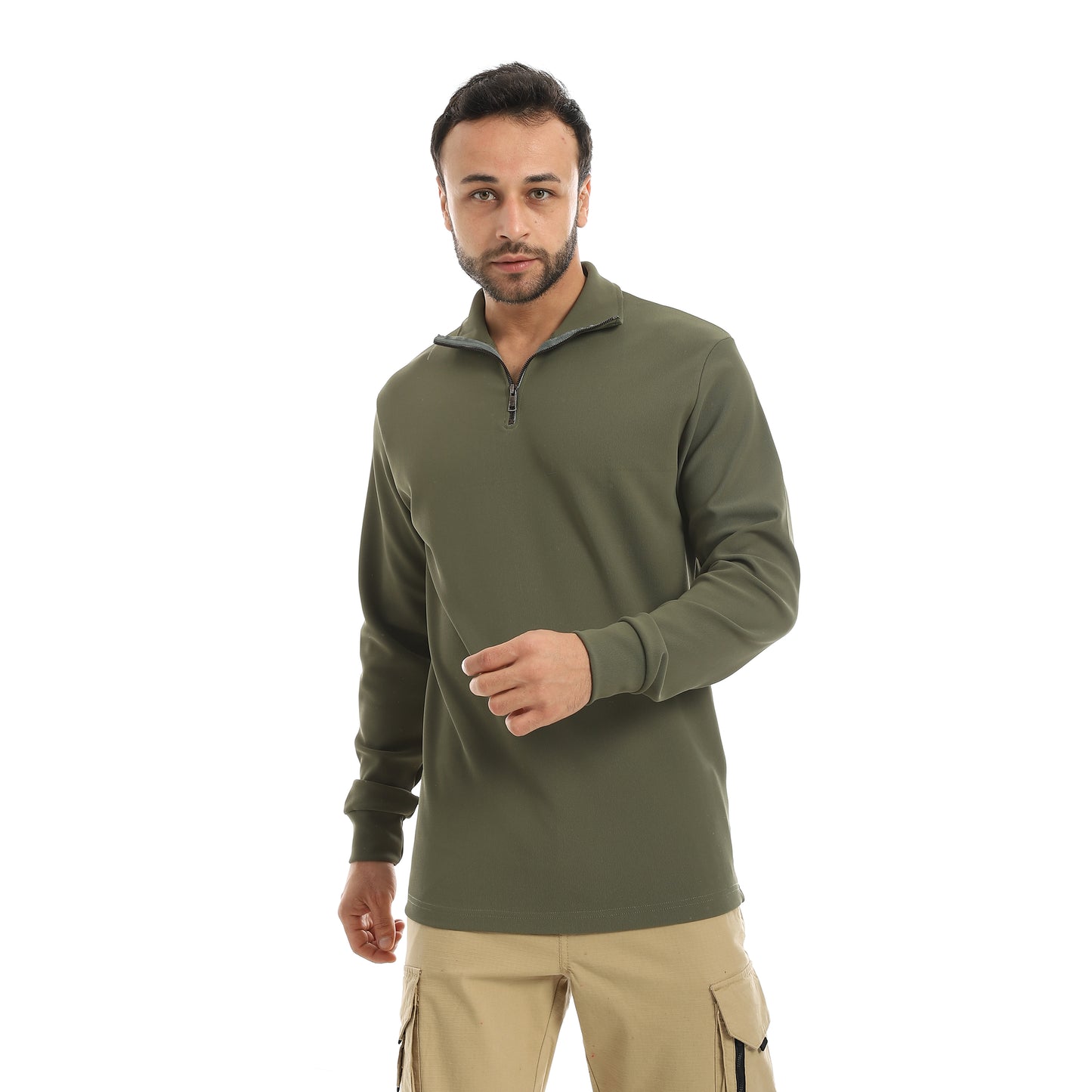 Quarter Zipper Trico Sweatshirt