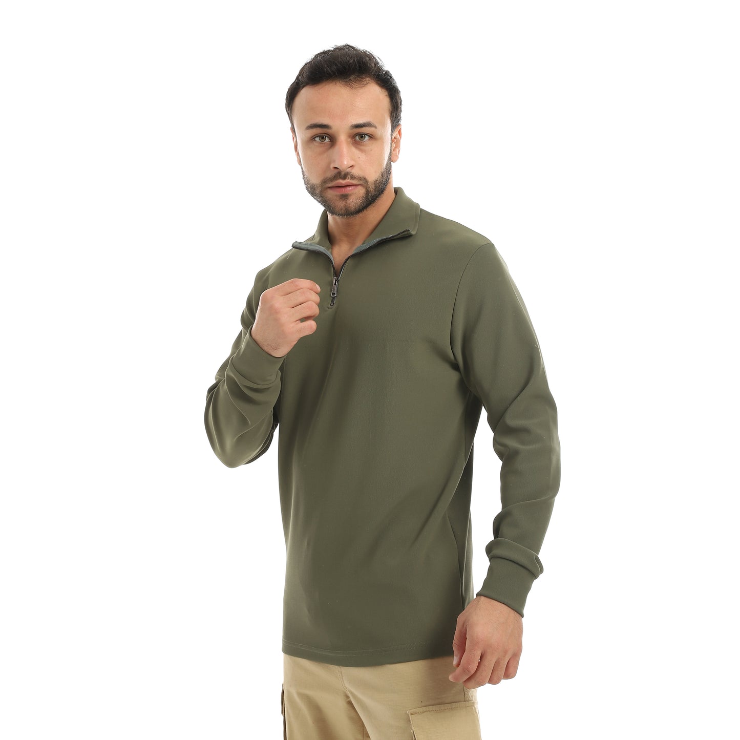 Quarter Zipper Trico Sweatshirt