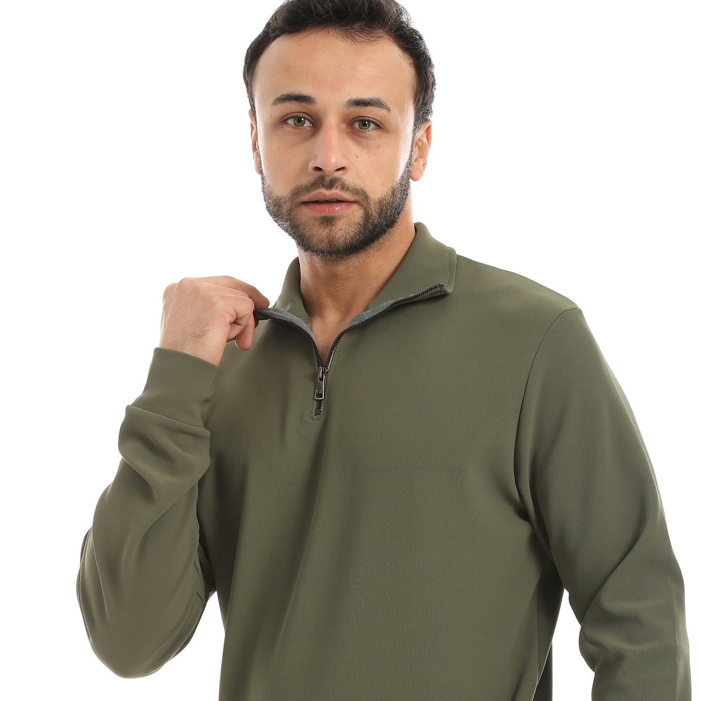 Quarter Zipper Trico Sweatshirt