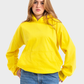 So-Off Feature Line, Yellow Oversized Plain Hoodie