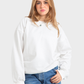 So-Off White Oversized Crew Neck Sweatshirt