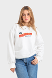 So-Off White Oversized Crew Printed Sweatshirt