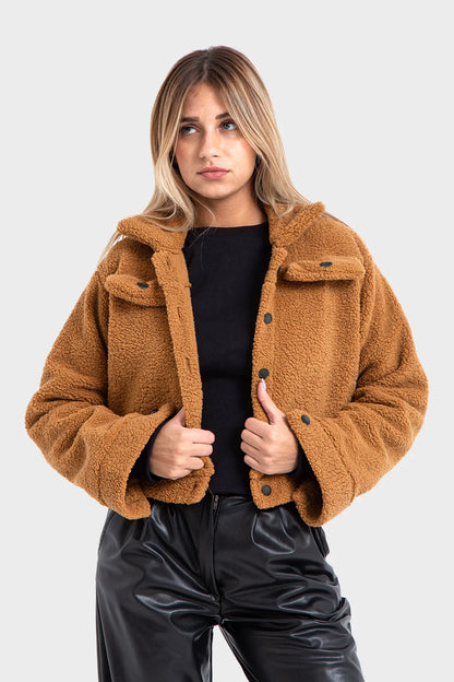 Brown Teddy Fur Jacket