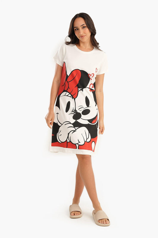 Mickey & Minnie Printed Nightgown