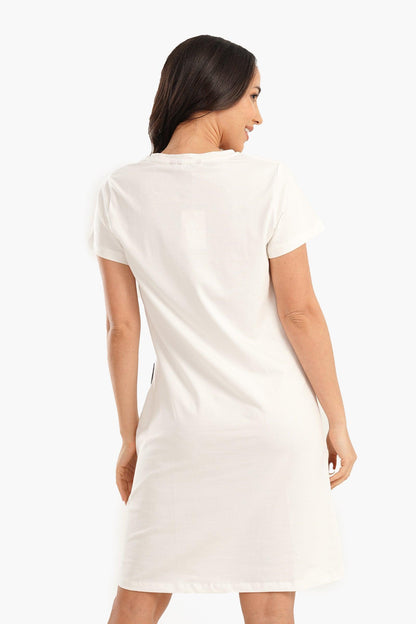 قميص نوم مطبوع عليه ميكي وميني