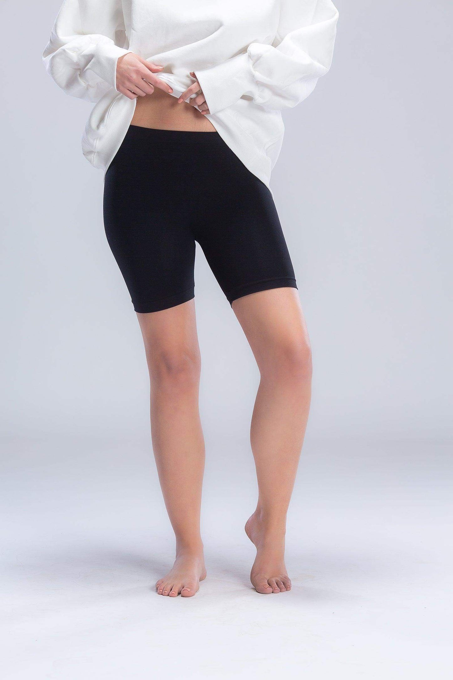 Carina Microfiber Mid Thigh Shorts