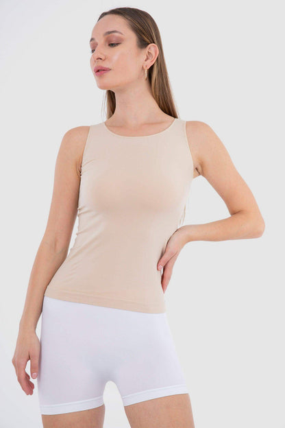 قميص داخلي بدون أكمام من الألياف الدقيقة