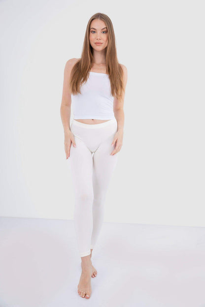 بنطال ضيق من الألياف الدقيقة