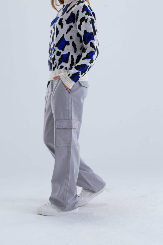 بنطال باراشوت متعدد الجيوب