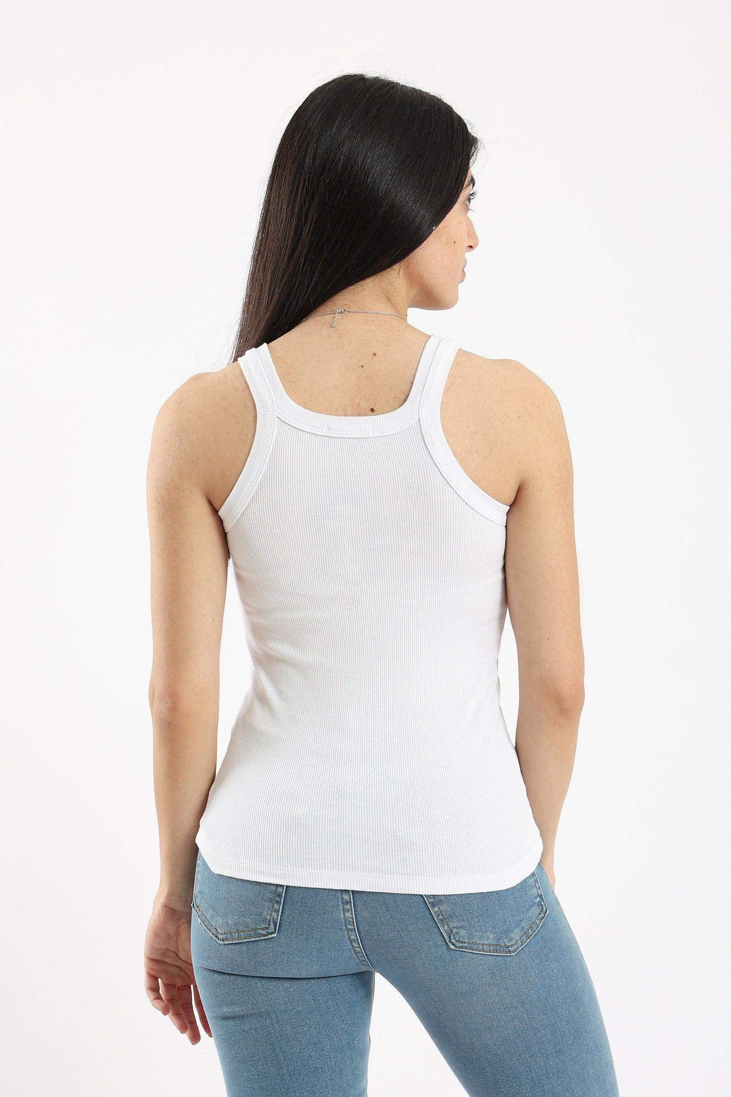 Carina Narrow Cut Ribbed Tank Top