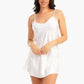 Carina Nightgown with Crossed Side & Lace