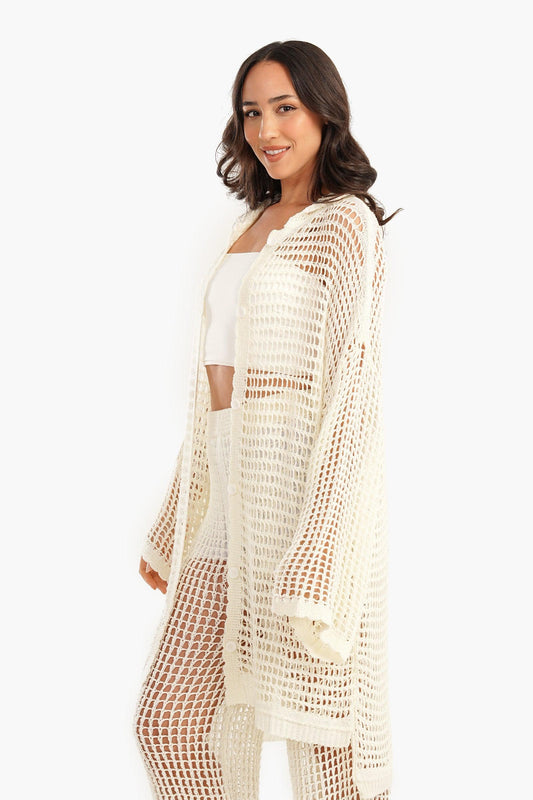 كارديجان شبكي بأزرار كاملة مقاس واحد