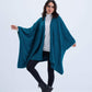 Carina Solid Wool Open Poncho